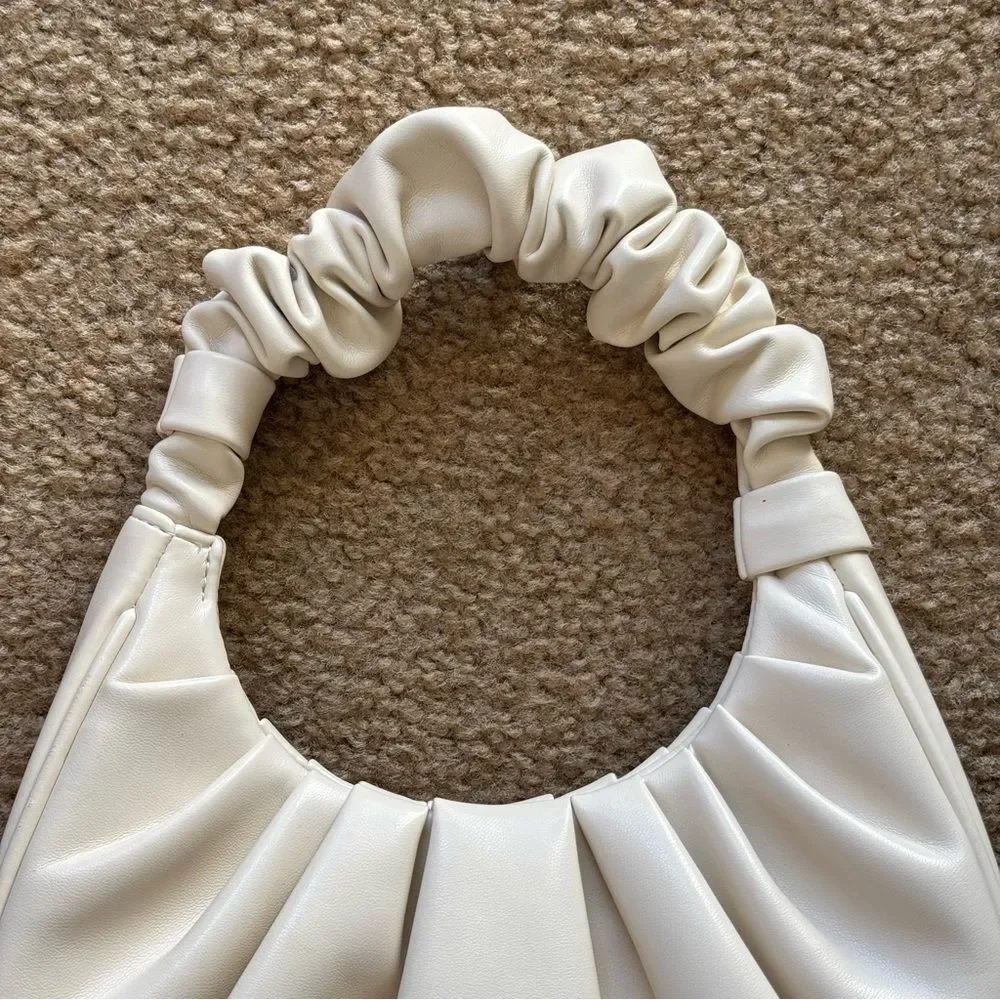 JW. PEI Gabbi Ruched Hobo Handbag Ivory